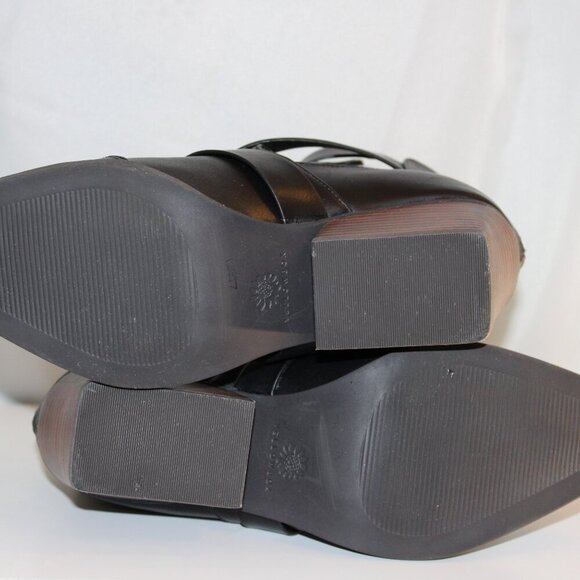 Yellowbox Strappy Black Booties medium‎ heel Size 8 - Picture 7 of 8